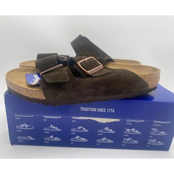 Birkenstock Arizona Bs Soft Footbed Mocca Suede 41 Reg - Picture 5 of 10
